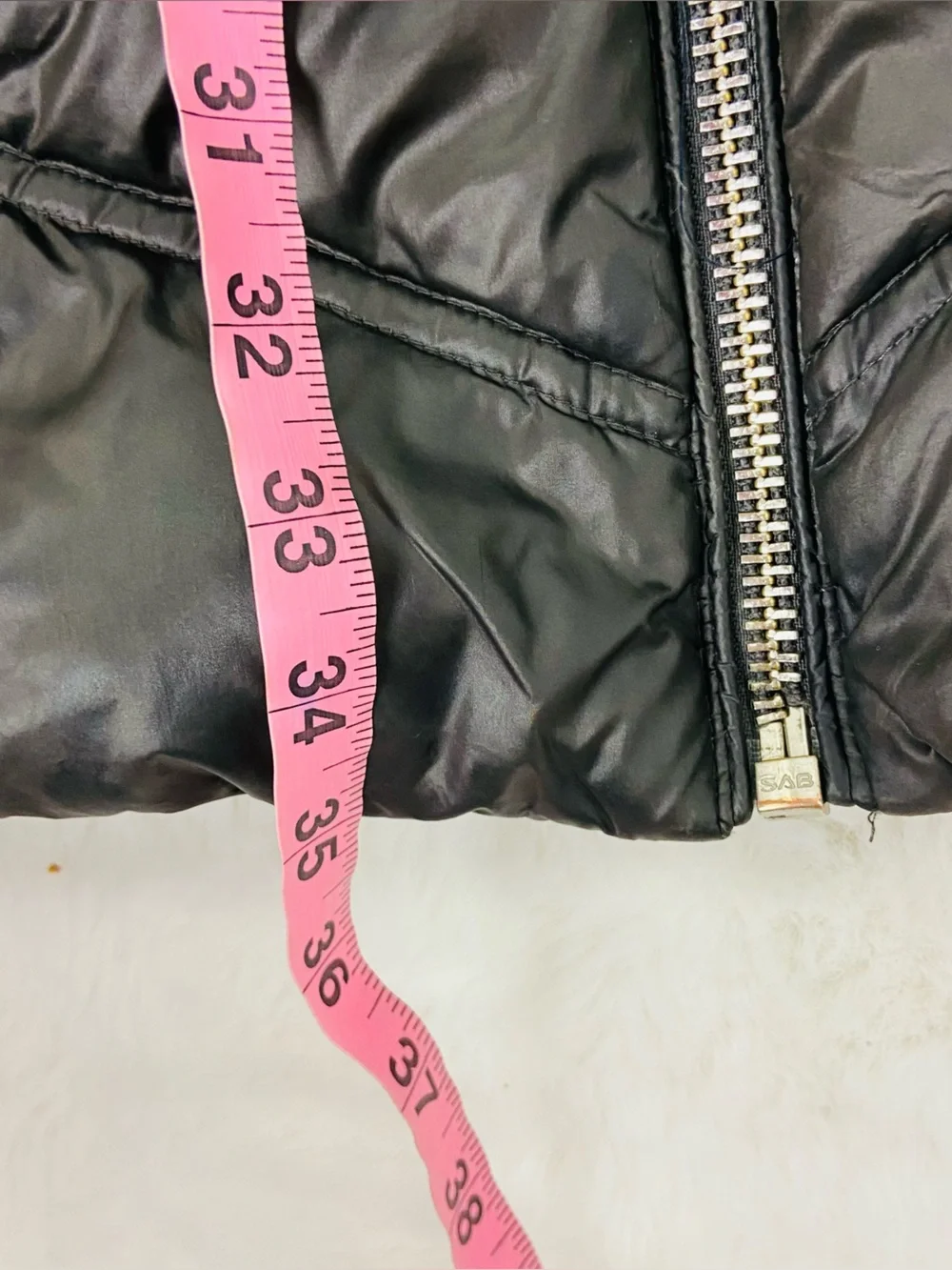 Michael Kors Black Quilted Long Puffer Coat with Faux Fur Hood size Medium